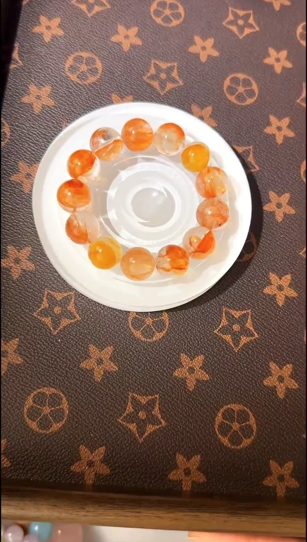 水晶手链未镶嵌天然胶花手串