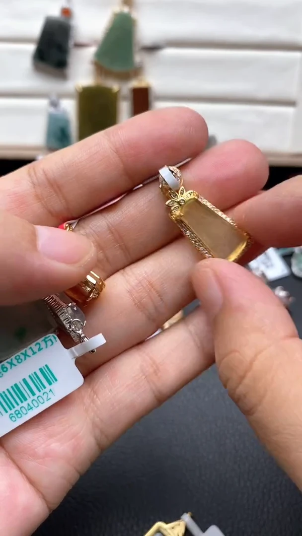 银S925镶嵌戒指翡翠1