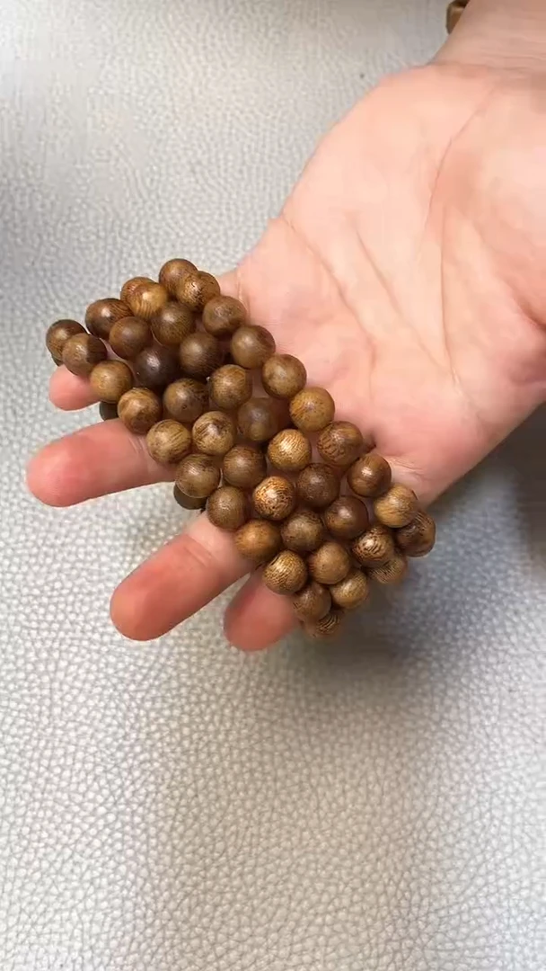 沉香手串棋楠圆珠命根子0.9单圈多样性发其一
