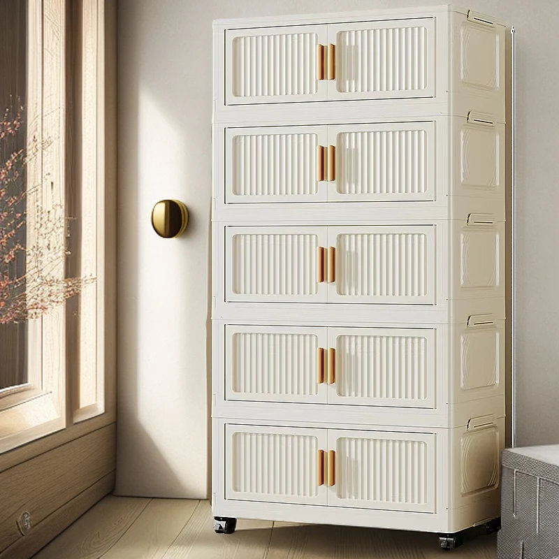 正面折叠收纳柜储物柜子置物柜家用卧室衣服塑料衣物收纳箱
