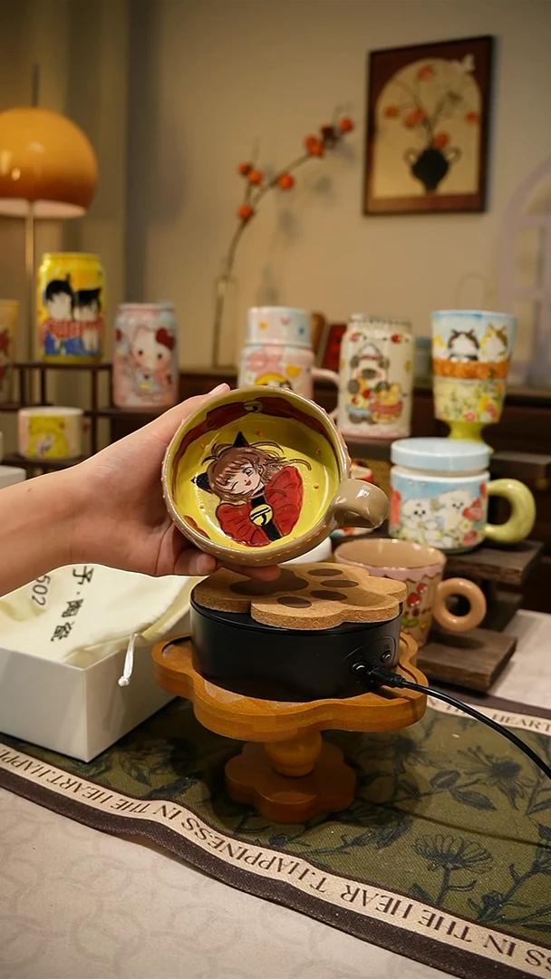 杯子【不带盒子】502高温釉下彩