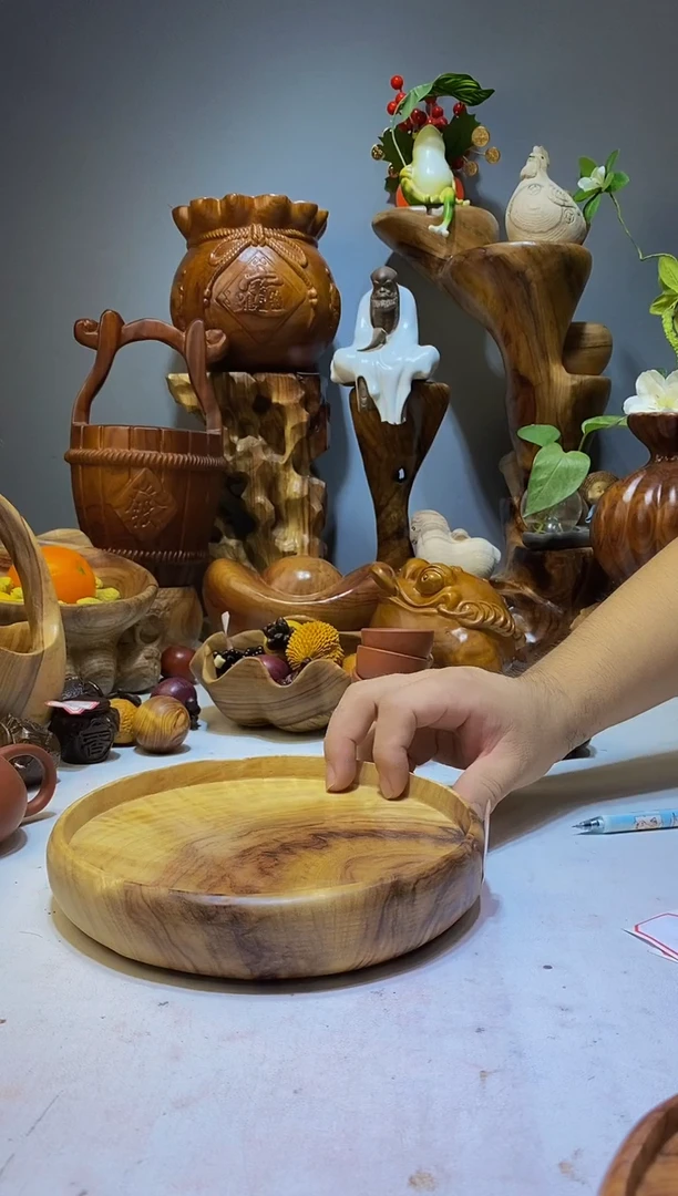 香樟木A30精品小圆盘/尺寸22*4