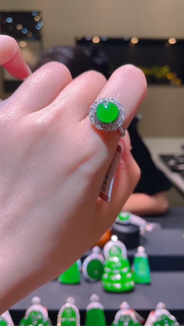 翡翠银S925镶嵌颈饰翡翠A86