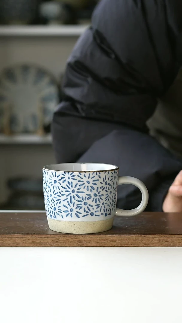 【闪购商品】陶瓷010粗陶画釉马克杯微瑕@4-2@