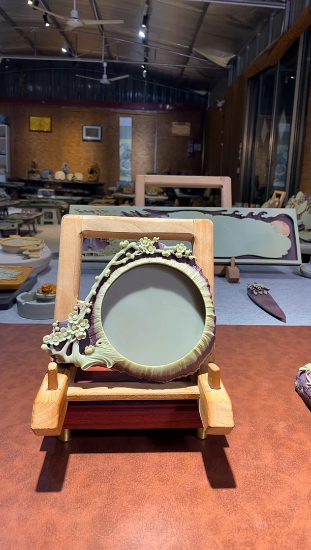紫袍玉带石梅花壶承精工作品
