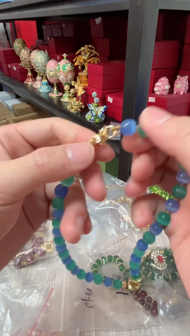 【闪购商品】瓷片年货节福福价格高质珐琅彩合金摆件首饰盒