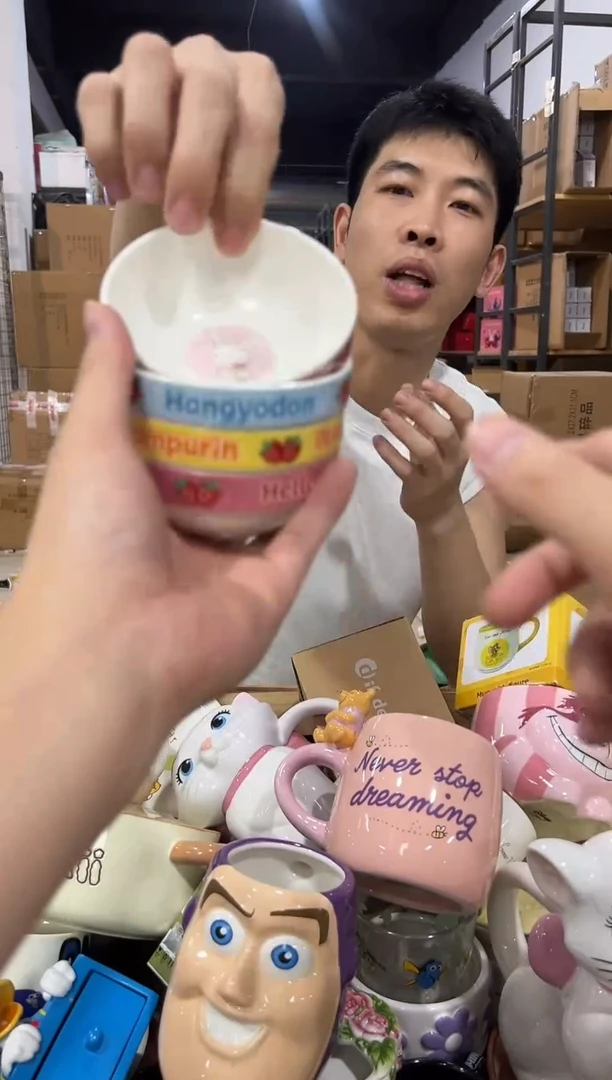 瓷片三利鸥甜品小碗4件套