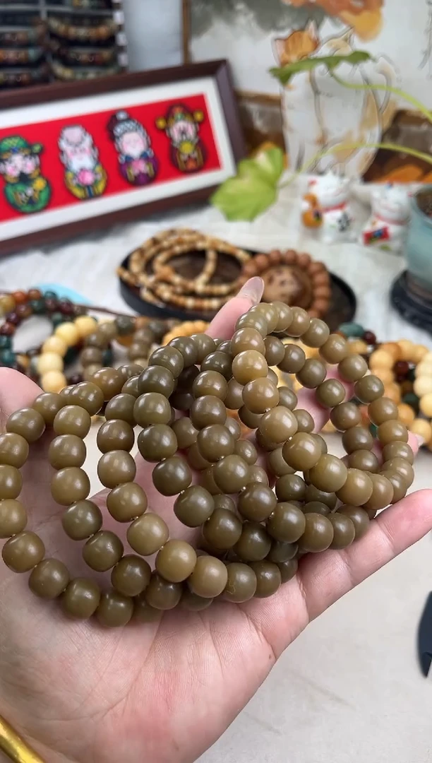 手串菩提根/象牙果a952 卡12 干磨奶咖老料福利