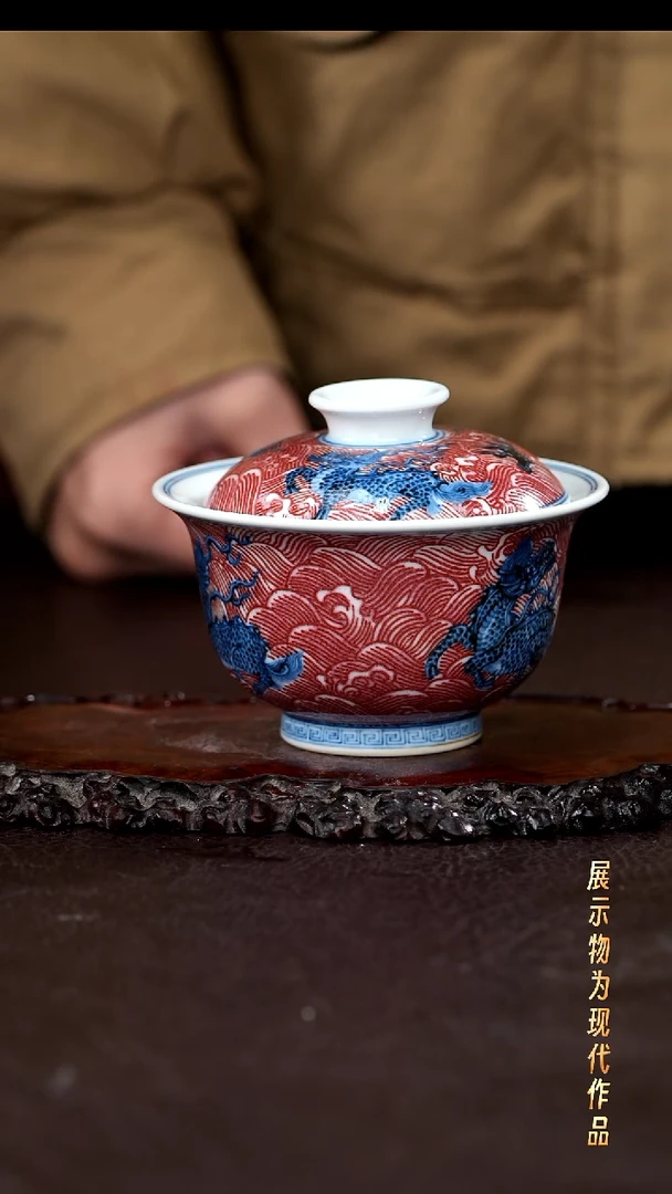 盖碗瓷景德镇全手工手绘瓷器！