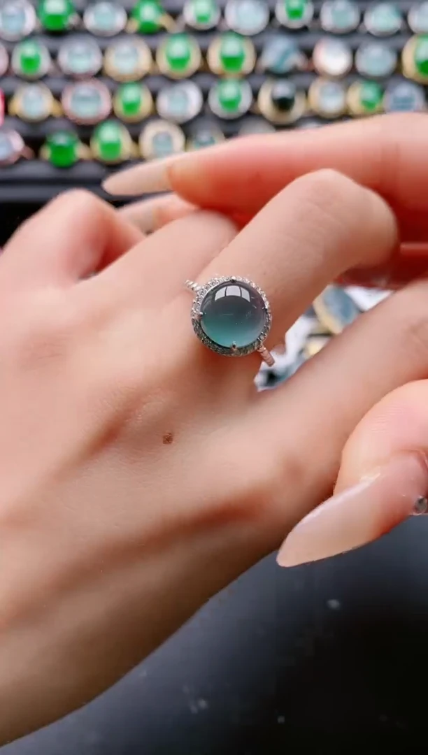 【闪购商品】翡翠戒指银S925镶嵌111111111