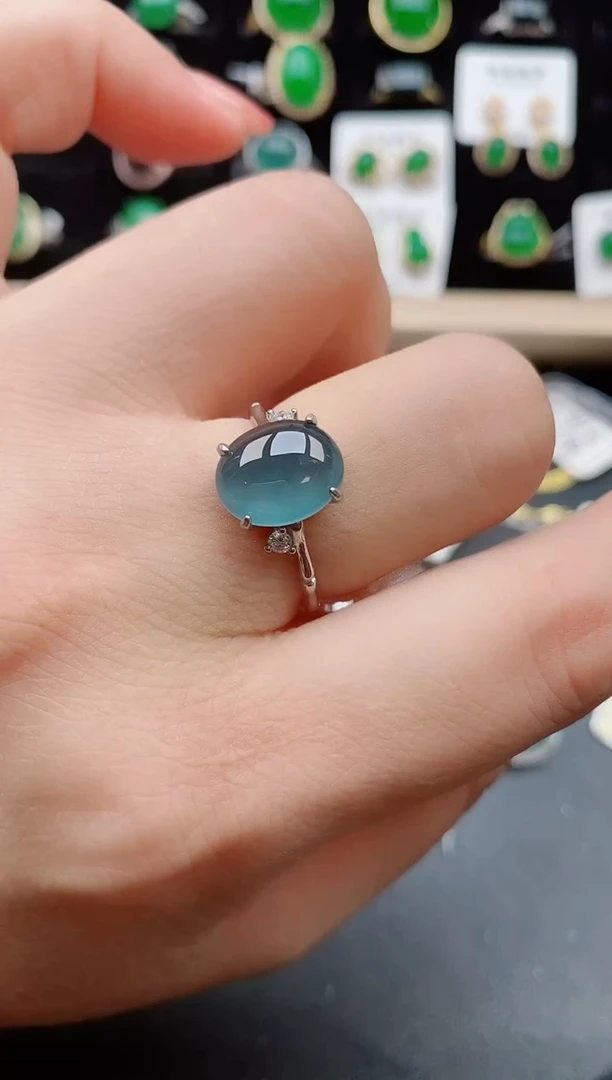 【闪购商品】翡翠戒指银S925镶嵌12212