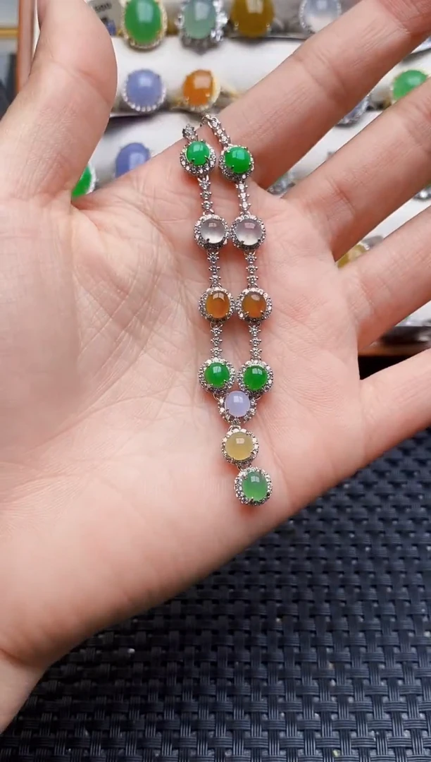 银S925镶嵌戒指翡翠0559