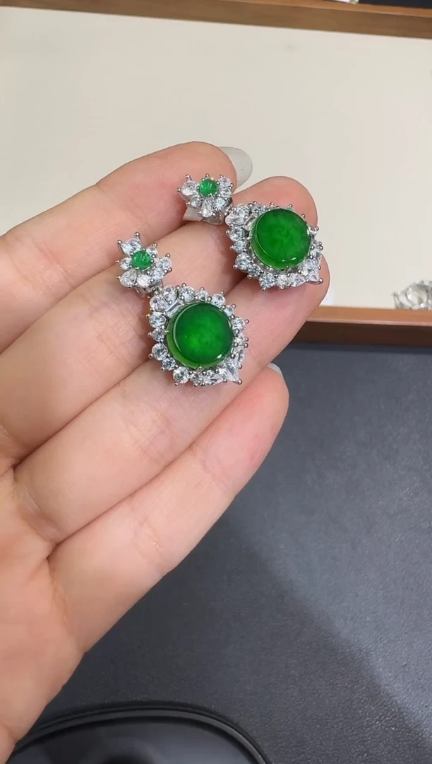 翡翠银S925镶嵌颈饰X0623-1822-382多样性一件