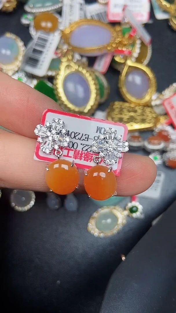 银S925镶嵌戒指翡翠3250