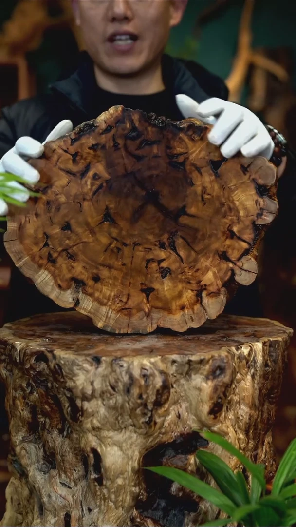 木雷击枣木底座