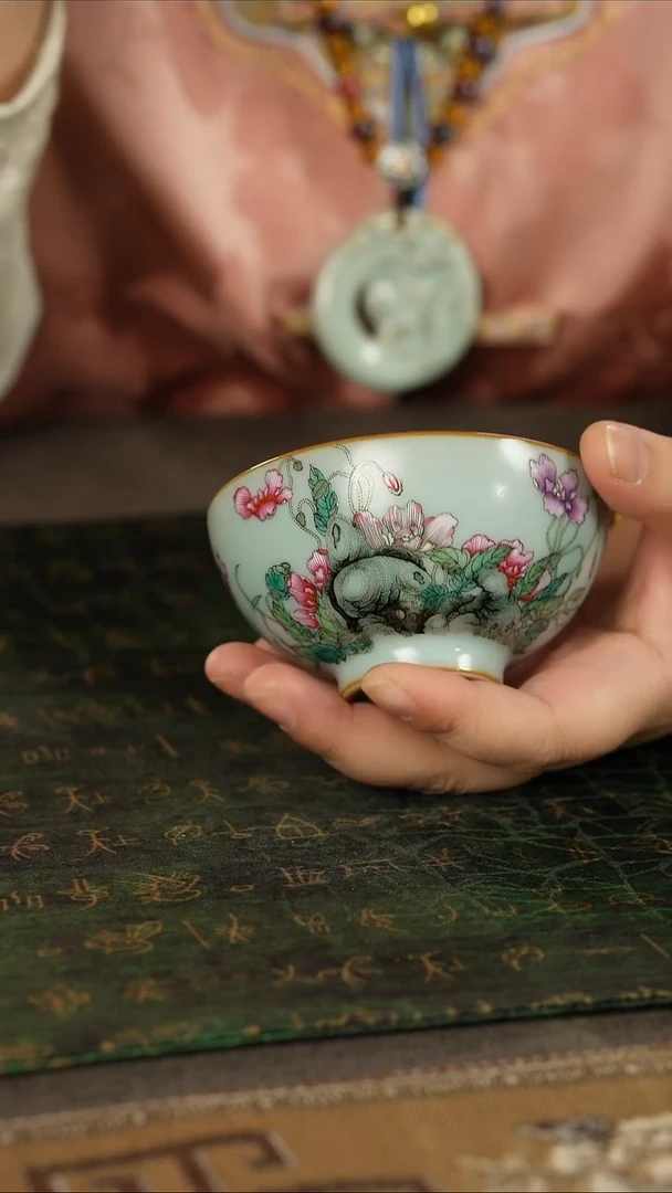 善窑厂汝窑主人花卉杯