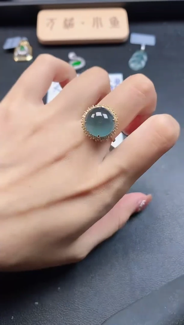 银S925镶嵌戒指翡翠51111