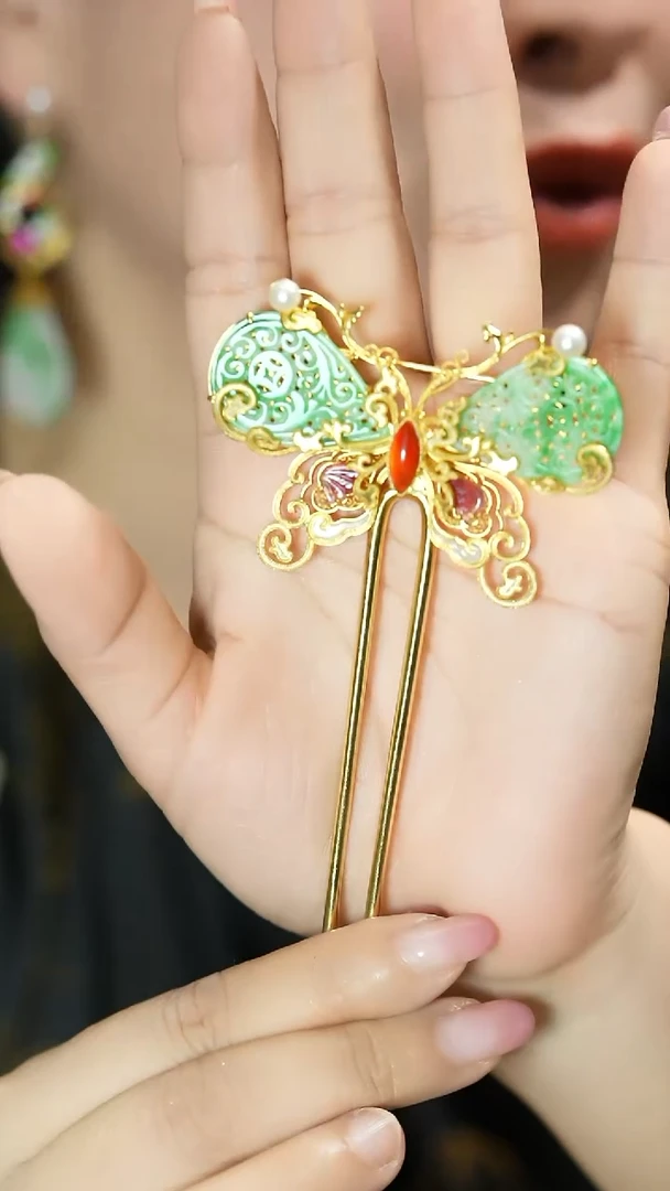 【闪购商品】翡翠吊坠(不含链)银S925镶嵌胸针簪子支持48小时鉴赏