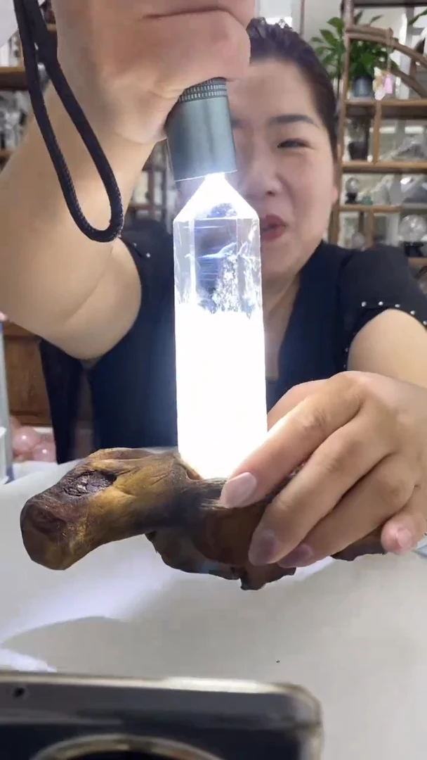 水晶珠宝半成品未镶嵌白水晶柱子D279