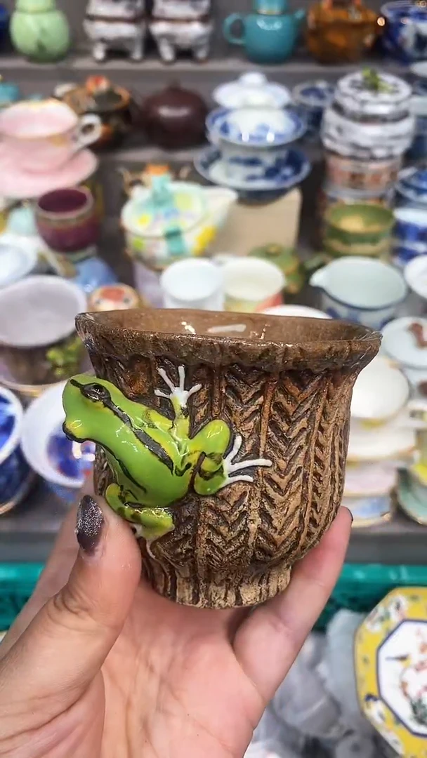 【闪购商品】闪购名称 水月底款青蛙志野杯