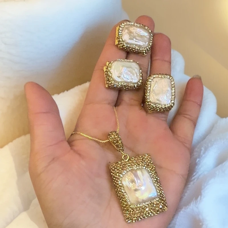 铜合金合成锆石项链 藏式风格三件套新款