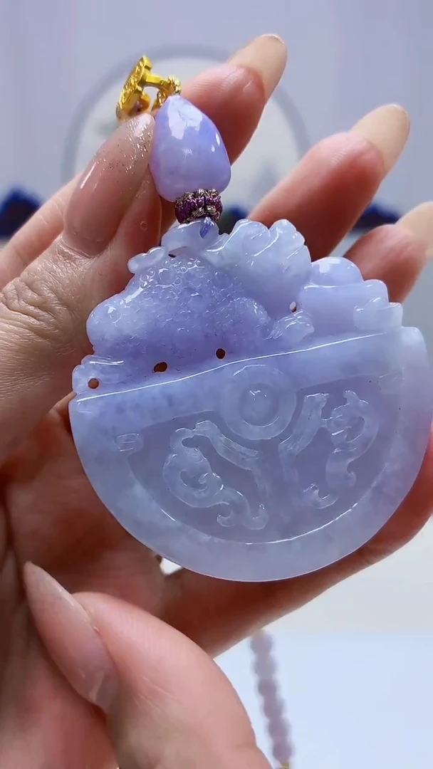 未镶嵌定制翡翠3495MM-毛货挂件86