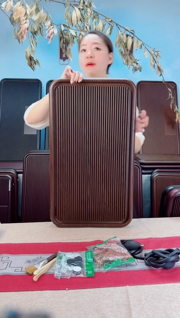 大海红色款式茶盘70*40*4