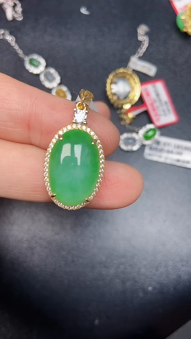 银S925镶嵌戒指翡翠1180