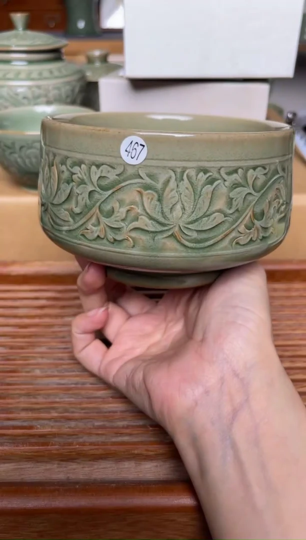 瓷器回*467王晓娜 纯手工秘色钵