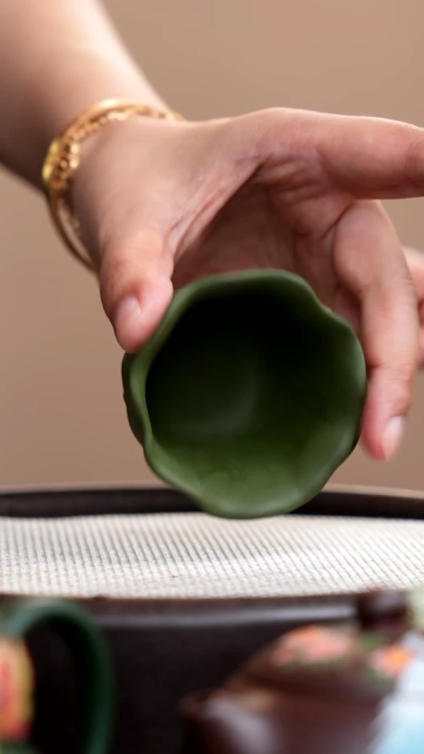 茶壶紫砂民国绿荷叶主人杯