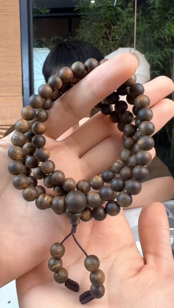 沉香手串般***蜜CSYZ-07D奇楠沉香沉水圆珠07多圈多样性发一