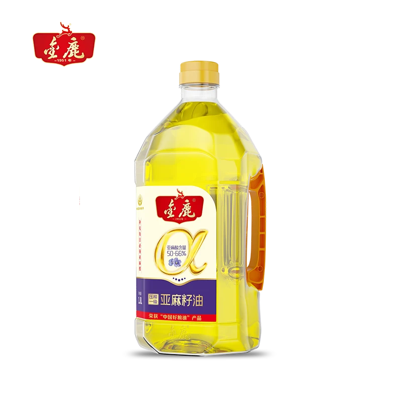 压榨一级亚麻籽油 1.8L α亚麻酸含量51%-66% 亚麻籽油