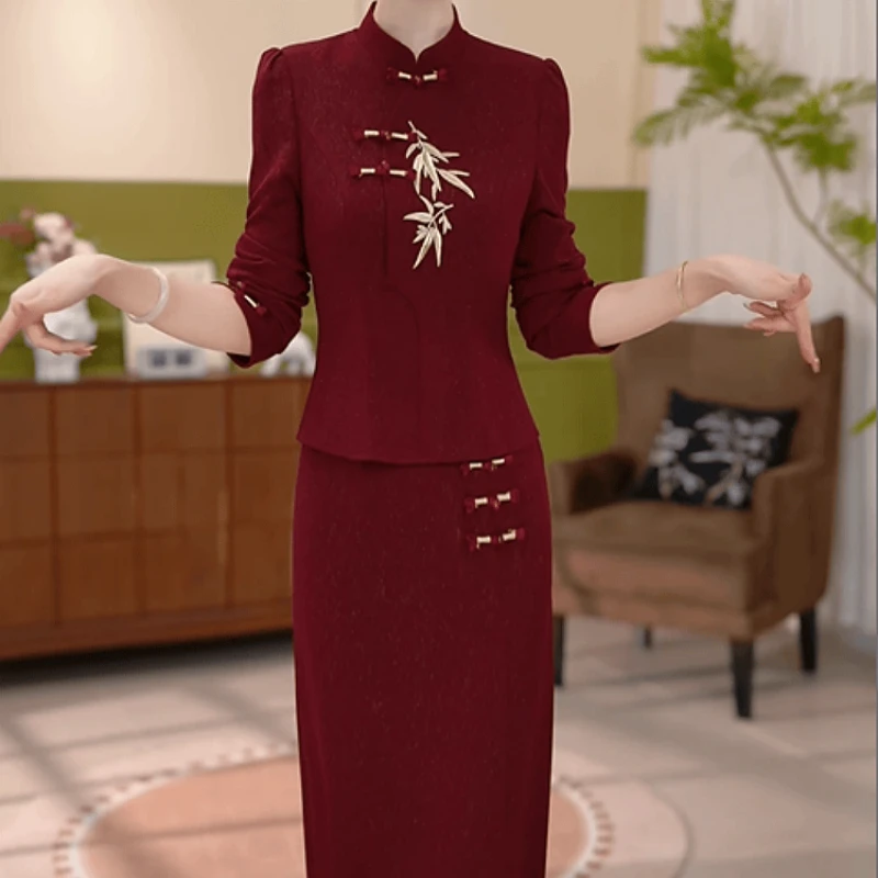 A705【连衣裙】2025早秋新款时尚优雅气质修身显瘦减龄休闲连衣裙