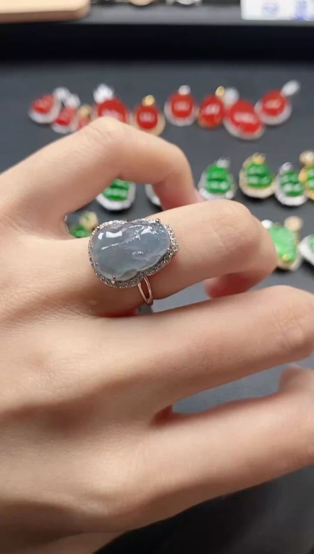 银S925镶嵌戒指翡翠1151