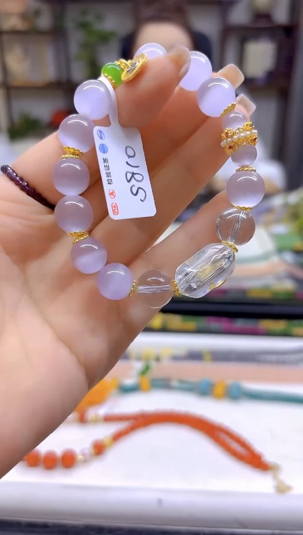 手链未镶嵌碧玺猫眼DIY款S810