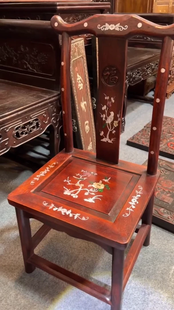 非洲紫檀（红花梨）椅子75x35x32cm左右