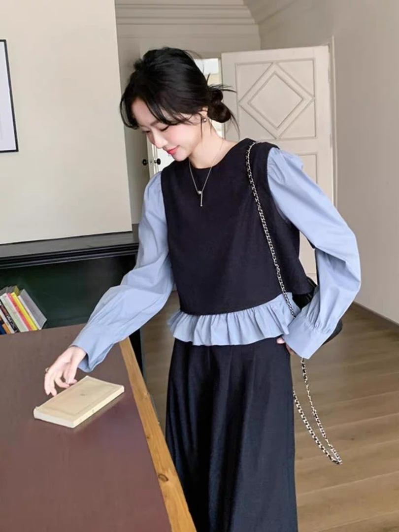 25119时尚秋季时尚套装秋装显瘦春秋韩版连衣裙宽松上衣