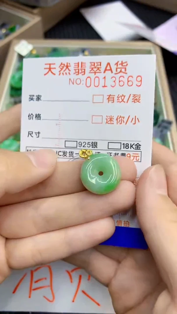 翡翠未镶嵌颈饰             1