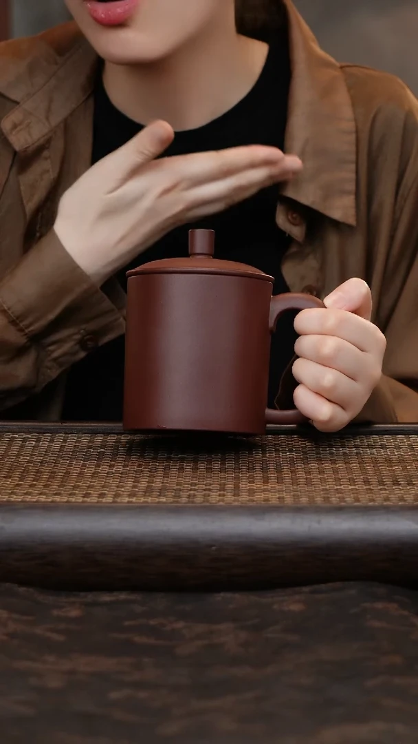 茶杯紫砂底槽清直筒
