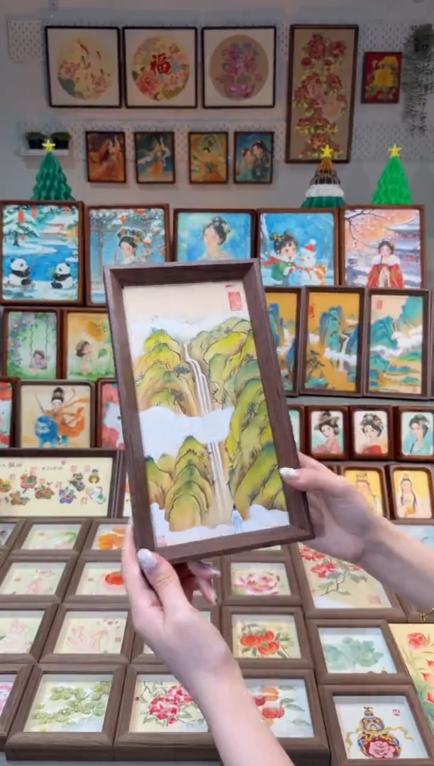 国画高山流水 手绘国画27