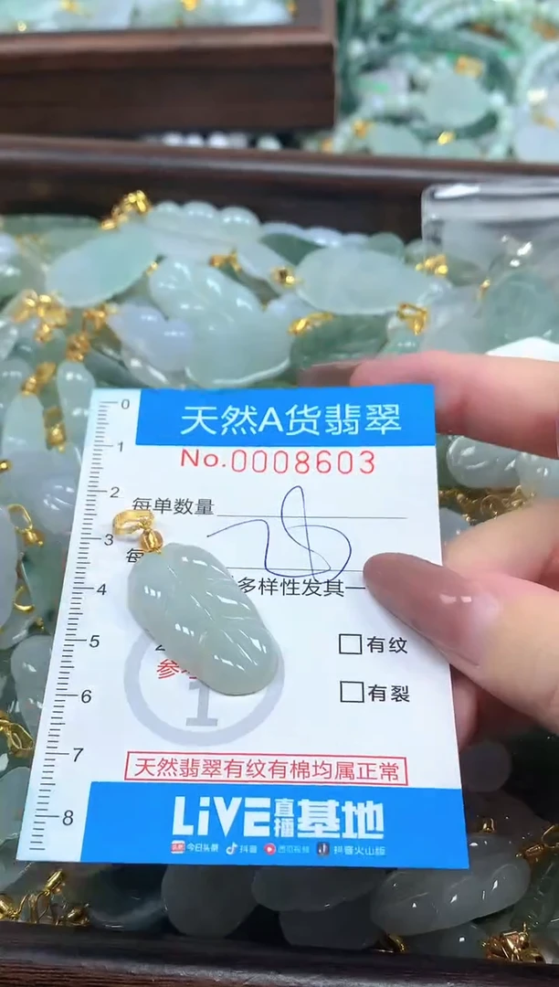 颈饰未镶嵌翡翠净货挂件-9603