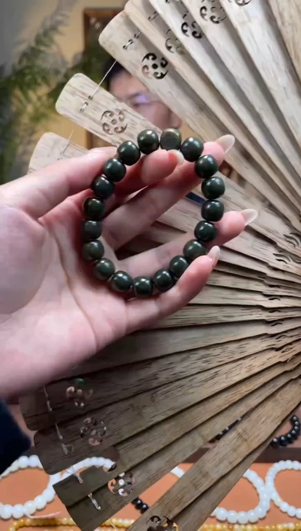 未镶嵌手串和田玉沙10-11老