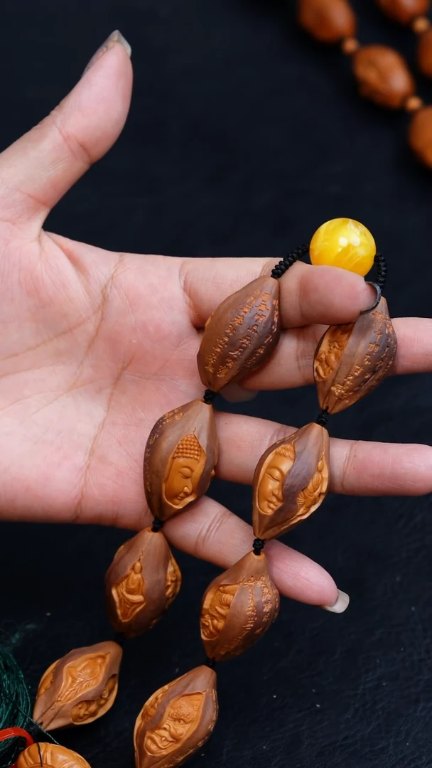 【闪购商品】橄榄核手串/手链21紫皮心经一念无相佛