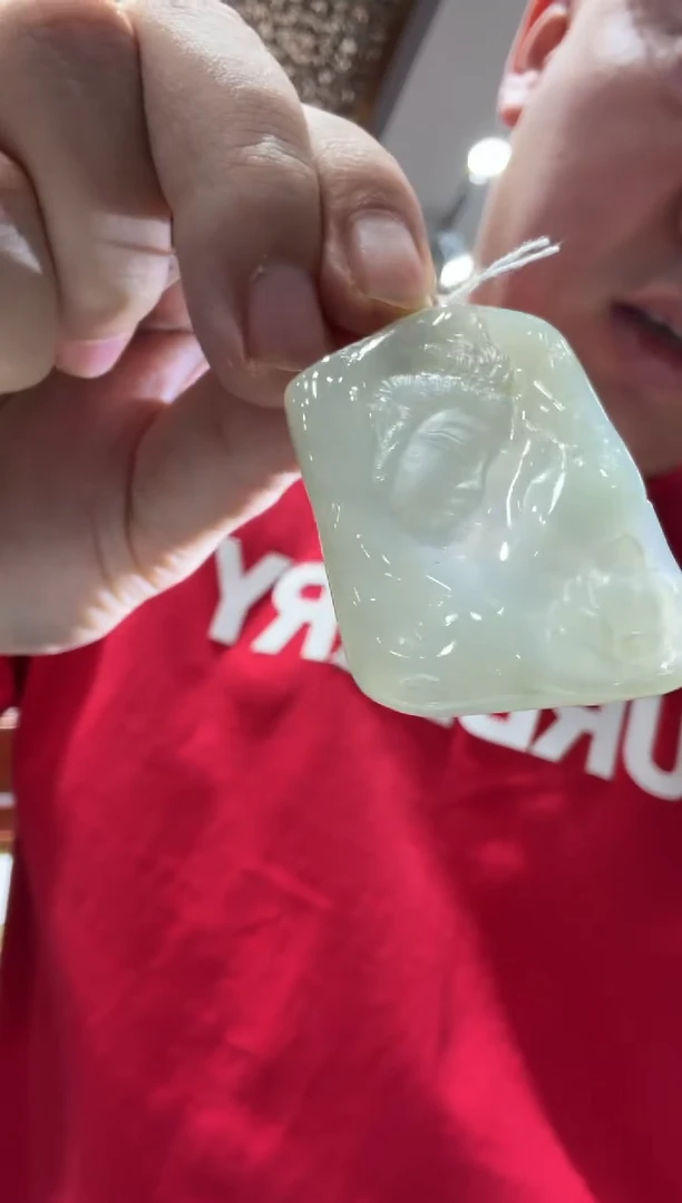 未镶嵌挂件翡翠A货翡翠孤品国雕谢林工