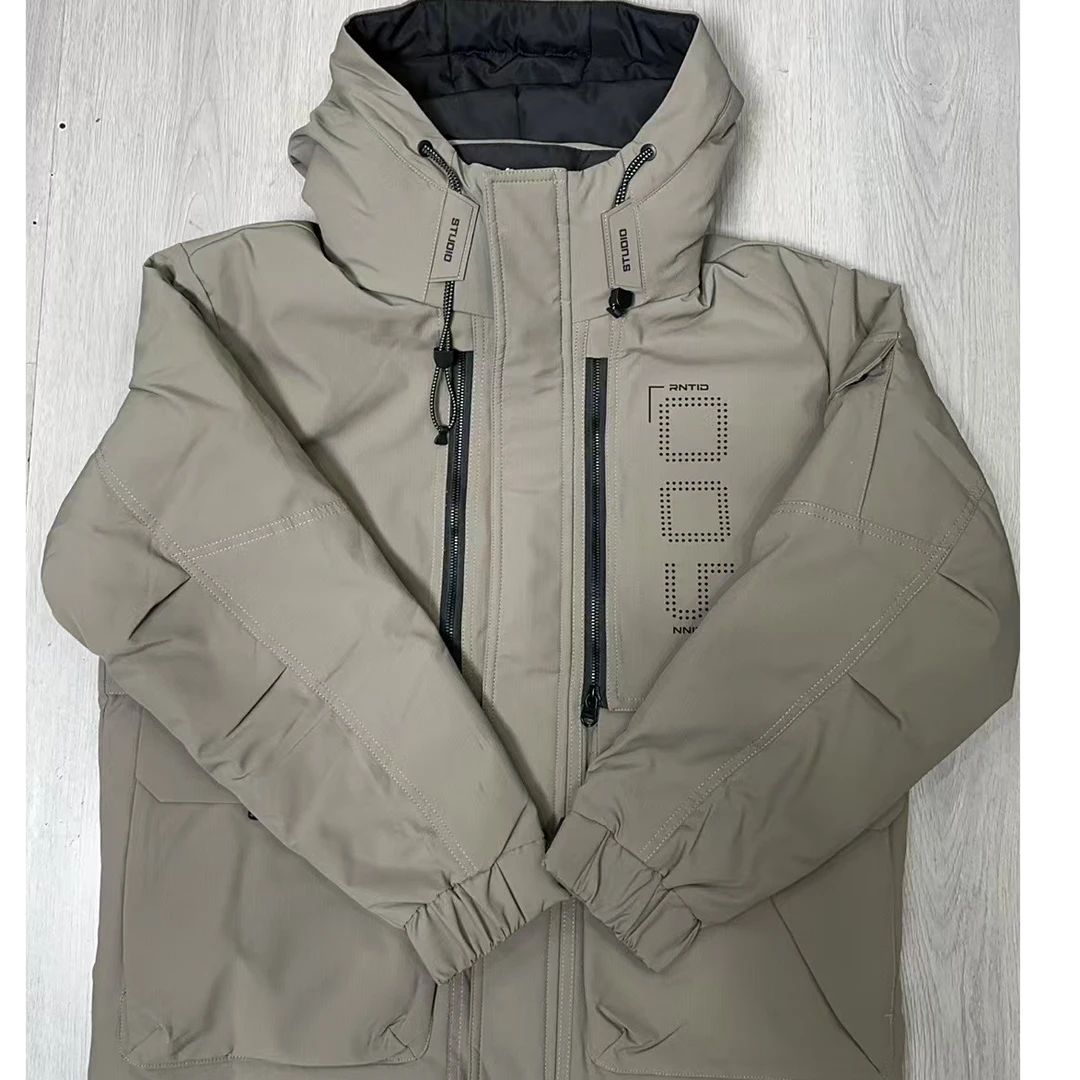 8192【葡萄男装】新款防寒工装连帽保暖外套#（剪标款）