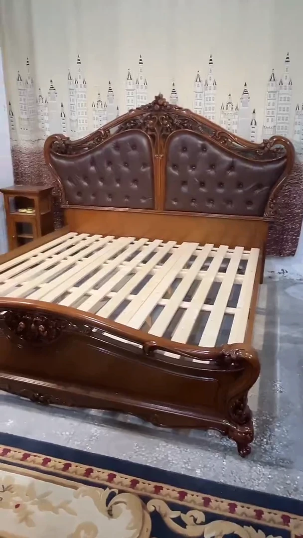 美式实木真皮床2米*1.8米