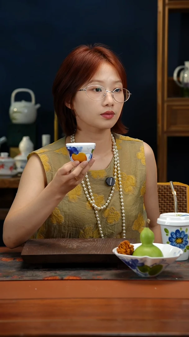 陶瓷景德镇釉中彩餐具小葫芦杯120cc