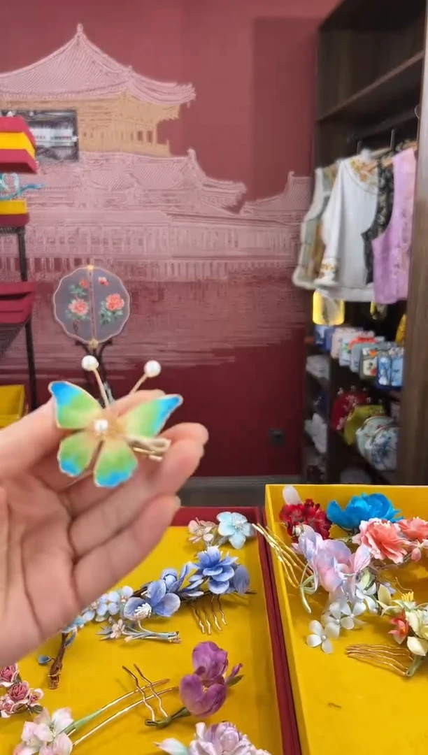 【闪购商品】刺绣非遗绒花（发饰）