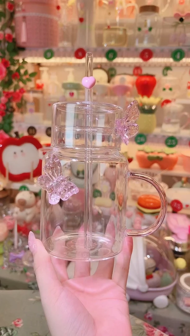 摆件品质好发货快放心拍！手柄吸管杯