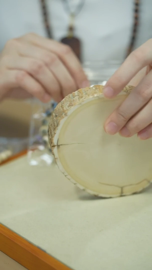 白玉菩提手串猛·犸1.0蓝眼睛单圈